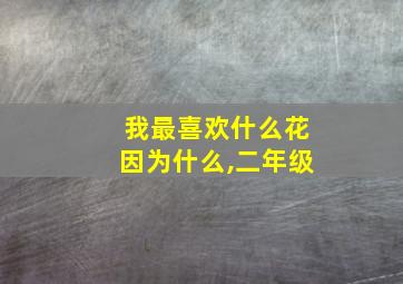 我最喜欢什么花因为什么,二年级