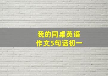 我的同桌英语作文5句话初一