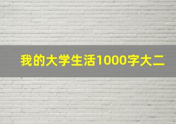 我的大学生活1000字大二