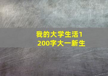 我的大学生活1200字大一新生