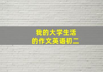 我的大学生活的作文英语初二