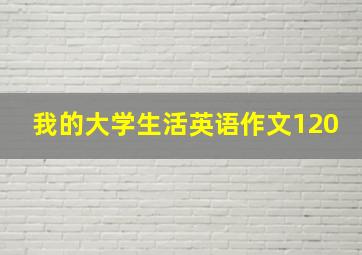 我的大学生活英语作文120