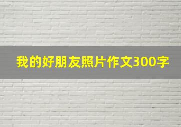 我的好朋友照片作文300字