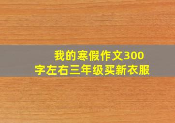 我的寒假作文300字左右三年级买新衣服