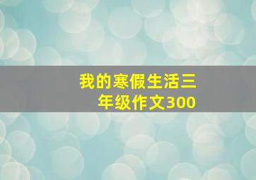 我的寒假生活三年级作文300