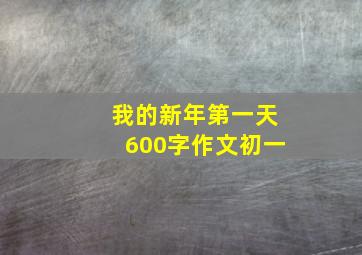 我的新年第一天600字作文初一