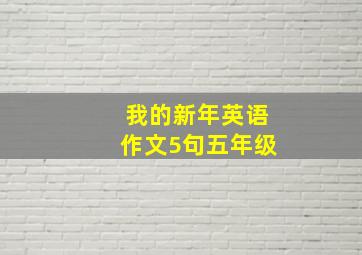 我的新年英语作文5句五年级