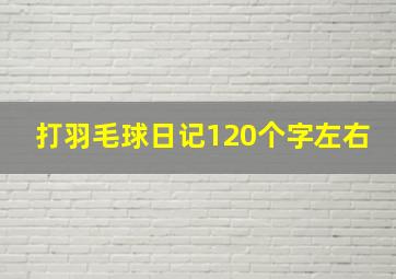 打羽毛球日记120个字左右