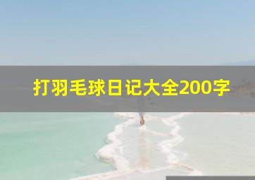 打羽毛球日记大全200字