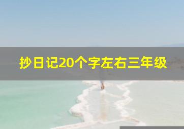 抄日记20个字左右三年级