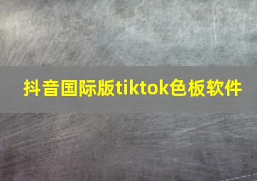 抖音国际版tiktok色板软件