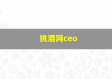 挑酒网ceo