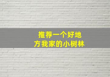 推荐一个好地方我家的小树林