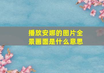 播放安娜的图片全景画面是什么意思