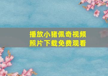 播放小猪佩奇视频照片下载免费观看