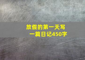 放假的第一天写一篇日记450字