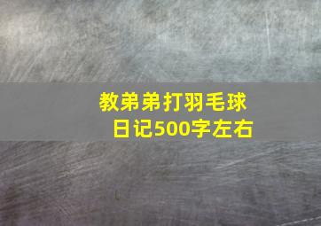 教弟弟打羽毛球日记500字左右