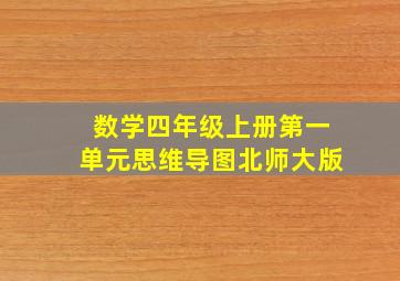 数学四年级上册第一单元思维导图北师大版