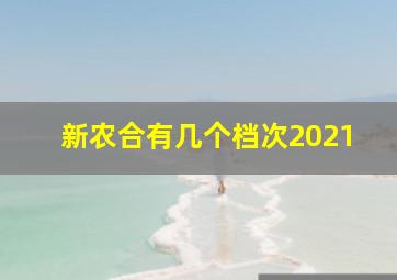 新农合有几个档次2021