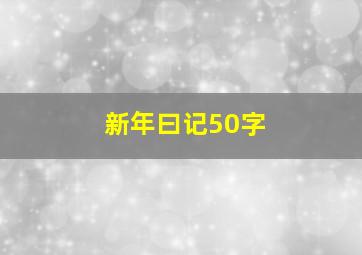 新年曰记50字