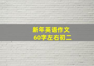 新年英语作文60字左右初二