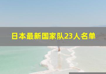 日本最新国家队23人名单