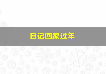 日记回家过年