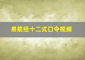 易筋经十二式口令视频