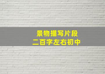 景物描写片段二百字左右初中