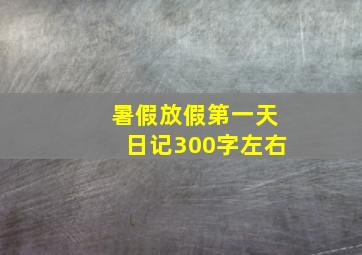 暑假放假第一天日记300字左右