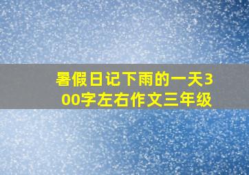 暑假日记下雨的一天300字左右作文三年级