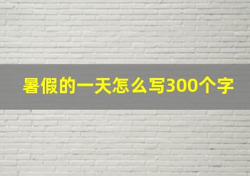 暑假的一天怎么写300个字