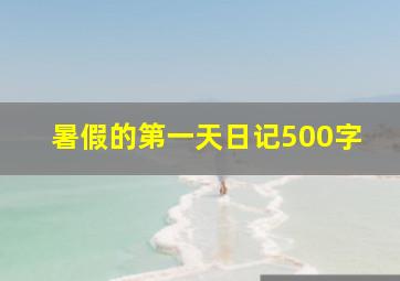 暑假的第一天日记500字