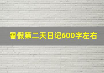 暑假第二天日记600字左右