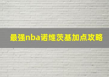 最强nba诺维茨基加点攻略