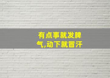 有点事就发脾气,动下就冒汗