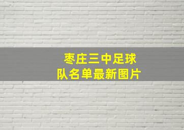 枣庄三中足球队名单最新图片