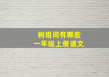 树组词有哪些一年级上册语文