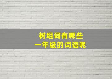 树组词有哪些一年级的词语呢