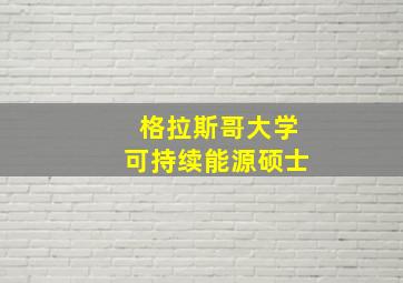 格拉斯哥大学可持续能源硕士