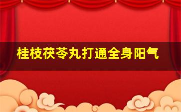 桂枝茯苓丸打通全身阳气