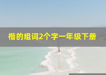 楷的组词2个字一年级下册