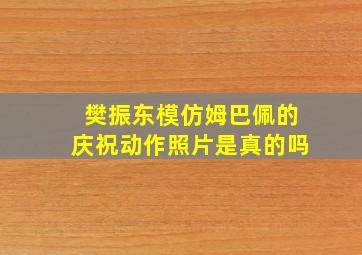 樊振东模仿姆巴佩的庆祝动作照片是真的吗