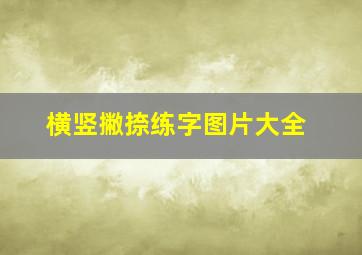 横竖撇捺练字图片大全