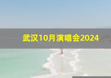 武汉10月演唱会2024