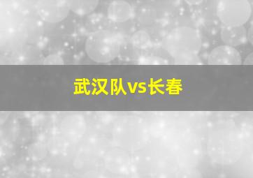 武汉队vs长春