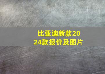 比亚迪新款2024款报价及图片