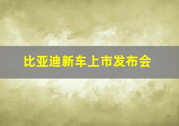 比亚迪新车上市发布会