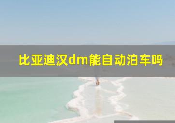 比亚迪汉dm能自动泊车吗