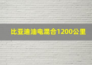 比亚迪油电混合1200公里